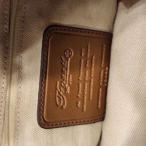 Fossil top handle canvas bag with leather handles - Picture 2 of 9